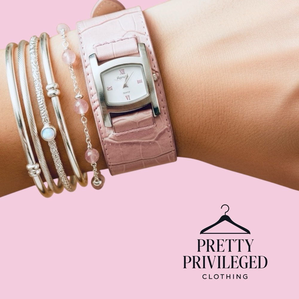 Ferretti light Purple Y2K snap on watch